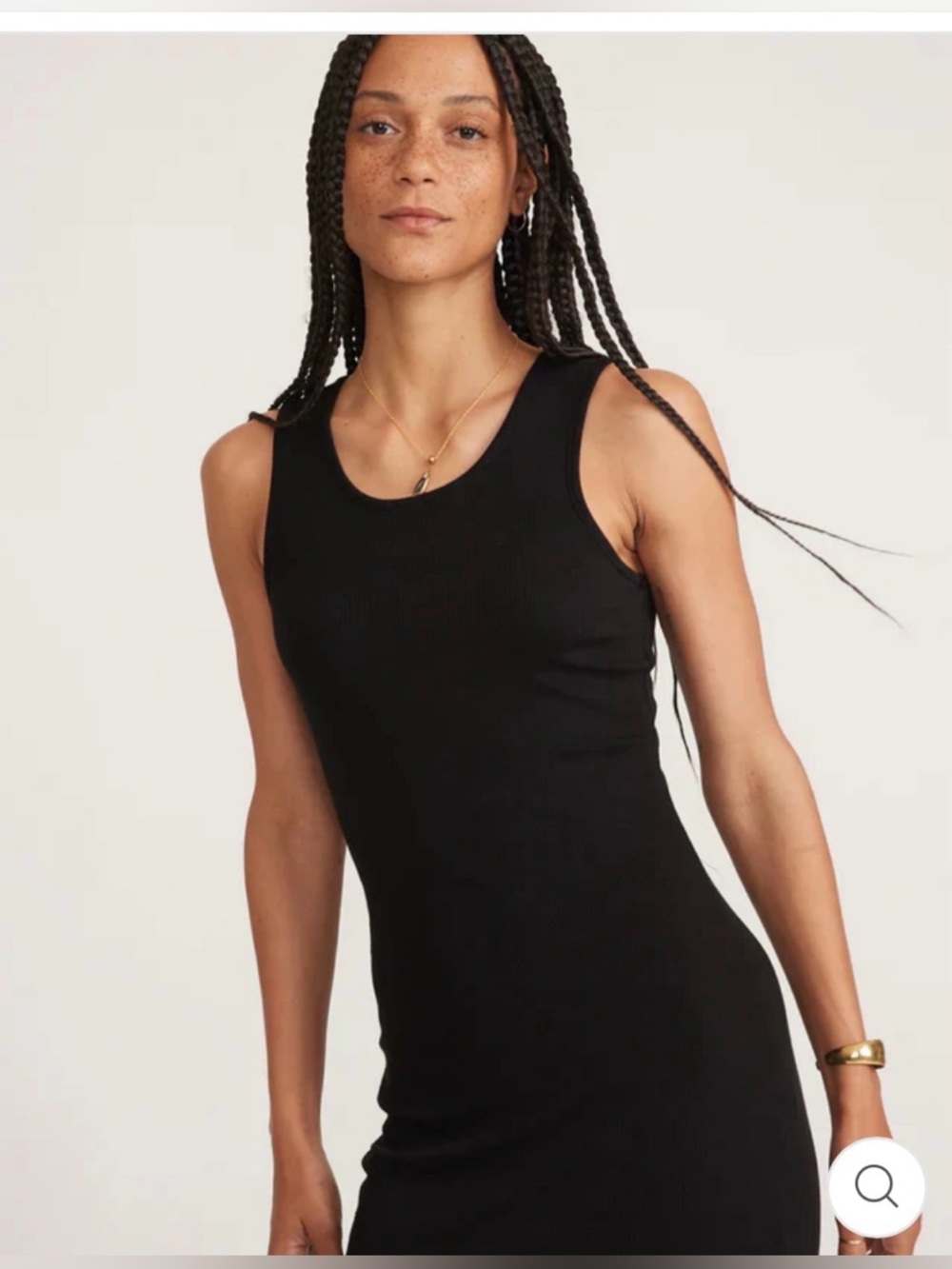 Marine Layer Rib Daytime Midi Dress Black , size M - Picture 6 of 11